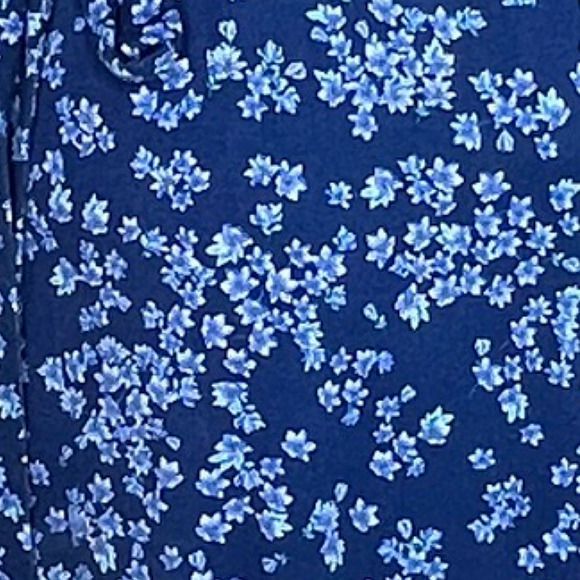 Draper James RSVP Dress Blue Ditsy Floral Wrap Belted Bohemian Cottagecore L - Picture 5 of 7
